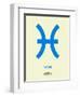 Pisces Zodiac Sign Blue-NaxArt-Framed Art Print