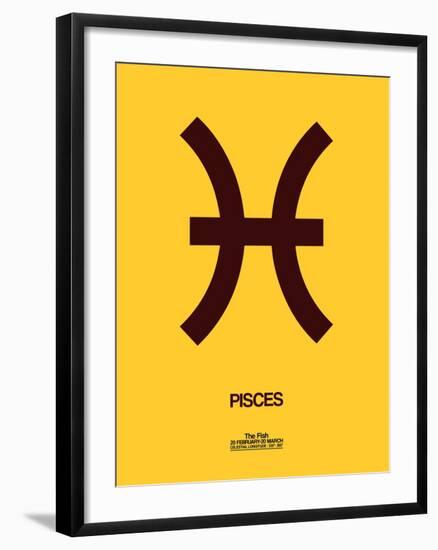 Pisces Zodiac Sign Brown-NaxArt-Framed Art Print