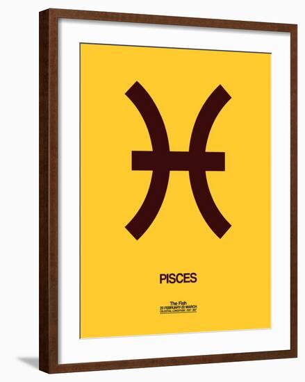 Pisces Zodiac Sign Brown-NaxArt-Framed Art Print