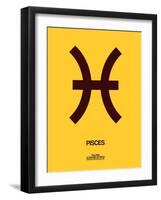 Pisces Zodiac Sign Brown-NaxArt-Framed Art Print