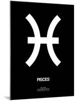 Pisces Zodiac Sign White-NaxArt-Mounted Art Print