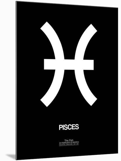 Pisces Zodiac Sign White-NaxArt-Mounted Art Print