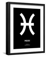 Pisces Zodiac Sign White-NaxArt-Framed Art Print