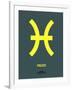 Pisces Zodiac Sign Yellow-NaxArt-Framed Art Print