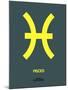 Pisces Zodiac Sign Yellow-NaxArt-Mounted Art Print