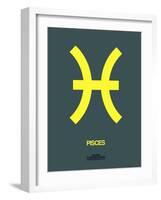 Pisces Zodiac Sign Yellow-NaxArt-Framed Art Print