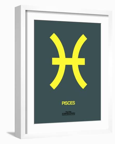 Pisces Zodiac Sign Yellow-NaxArt-Framed Art Print