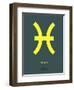 Pisces Zodiac Sign Yellow-NaxArt-Framed Art Print