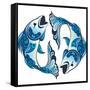 Pisces-worksart-Framed Stretched Canvas