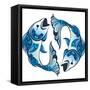 Pisces-worksart-Framed Stretched Canvas