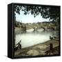 Pise (Italy), View of the City of the Lungarno Galilei, Quay Running Parallel to the Arno-Leon, Levy et Fils-Framed Stretched Canvas