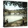 Pise (Italy), View of the City of the Lungarno Galilei, Quay Running Parallel to the Arno-Leon, Levy et Fils-Stretched Canvas