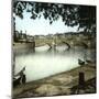 Pise (Italy), View of the City of the Lungarno Galilei, Quay Running Parallel to the Arno-Leon, Levy et Fils-Mounted Photographic Print