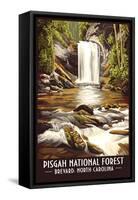 Pisgah National Forest, Brevard, North Carolina - Lantern Press Artwork-Lantern Press-Framed Stretched Canvas