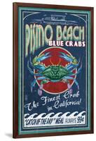 Pismo Beach, California - Blue Crabs-Lantern Press-Framed Art Print