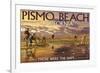 Pismo Beach, California - Clam Diggers-Lantern Press-Framed Premium Giclee Print