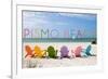 Pismo Beach, California - Colorful Beach Chairs-Lantern Press-Framed Premium Giclee Print