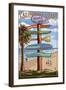 Pismo Beach, California - Destination Sign-Lantern Press-Framed Art Print