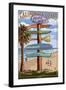 Pismo Beach, California - Destination Sign-Lantern Press-Framed Art Print