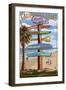 Pismo Beach, California - Destination Sign-Lantern Press-Framed Art Print