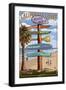 Pismo Beach, California - Destination Sign-Lantern Press-Framed Art Print