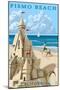 Pismo Beach, California - Sandcastle-Lantern Press-Mounted Art Print