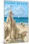 Pismo Beach, California - Sandcastle-Lantern Press-Mounted Art Print