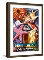 Pismo Beach, California - Shell Montage-Lantern Press-Framed Art Print