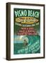 Pismo Beach, California - Surf Shop-Lantern Press-Framed Art Print