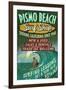 Pismo Beach, California - Surf Shop-Lantern Press-Framed Art Print