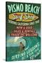 Pismo Beach, California - Surf Shop-Lantern Press-Stretched Canvas