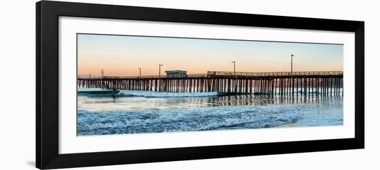 Pismo Beach pier at sunrise, San Luis Obispo County, California, USA-null-Framed Premium Photographic Print