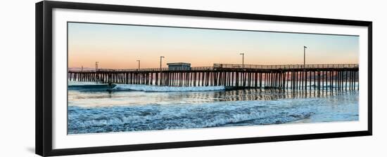 Pismo Beach pier at sunrise, San Luis Obispo County, California, USA-null-Framed Premium Photographic Print