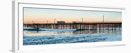 Pismo Beach pier at sunrise, San Luis Obispo County, California, USA-null-Framed Premium Photographic Print