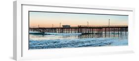Pismo Beach pier at sunrise, San Luis Obispo County, California, USA-null-Framed Photographic Print