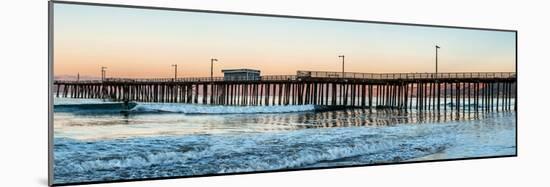 Pismo Beach pier at sunrise, San Luis Obispo County, California, USA-null-Mounted Photographic Print