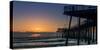 Pismo Beach pier at sunset, San Luis Obispo County, California, USA-null-Stretched Canvas