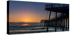 Pismo Beach pier at sunset, San Luis Obispo County, California, USA-null-Stretched Canvas