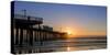 Pismo Beach pier at sunset, San Luis Obispo County, California, USA-null-Stretched Canvas