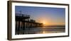Pismo Beach pier at sunset, San Luis Obispo County, California, USA-null-Framed Photographic Print