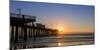 Pismo Beach pier at sunset, San Luis Obispo County, California, USA-null-Mounted Photographic Print