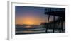 Pismo Beach pier at sunset, San Luis Obispo County, California, USA-null-Framed Photographic Print