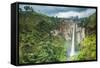 Piso Waterfall Outside Berestagi, Sumatra, Indonesia, Southeast Asia, Asia-John Alexander-Framed Stretched Canvas