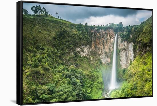 Piso Waterfall Outside Berestagi, Sumatra, Indonesia, Southeast Asia, Asia-John Alexander-Framed Stretched Canvas