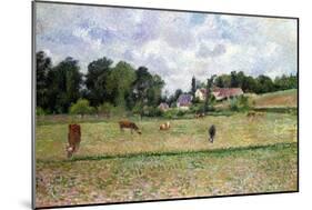 Pissarro: Cow Pasture-Camille Pissarro-Mounted Giclee Print