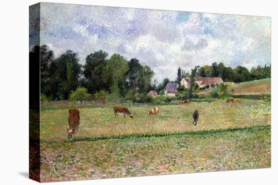 Pissarro: Cow Pasture-Camille Pissarro-Stretched Canvas