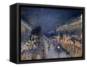 Pissarro: Paris at Night-Camille Pissarro-Framed Stretched Canvas