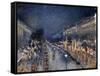 Pissarro: Paris at Night-Camille Pissarro-Framed Stretched Canvas