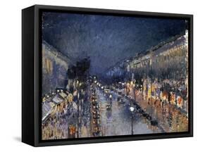 Pissarro: Paris at Night-Camille Pissarro-Framed Stretched Canvas