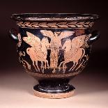 Red-Figure Bell Krater Depicting Eos Riding Her Chariot from the Sea, Lucanian, circa 440-420 BC-Pisticci Painter-Framed Stretched Canvas